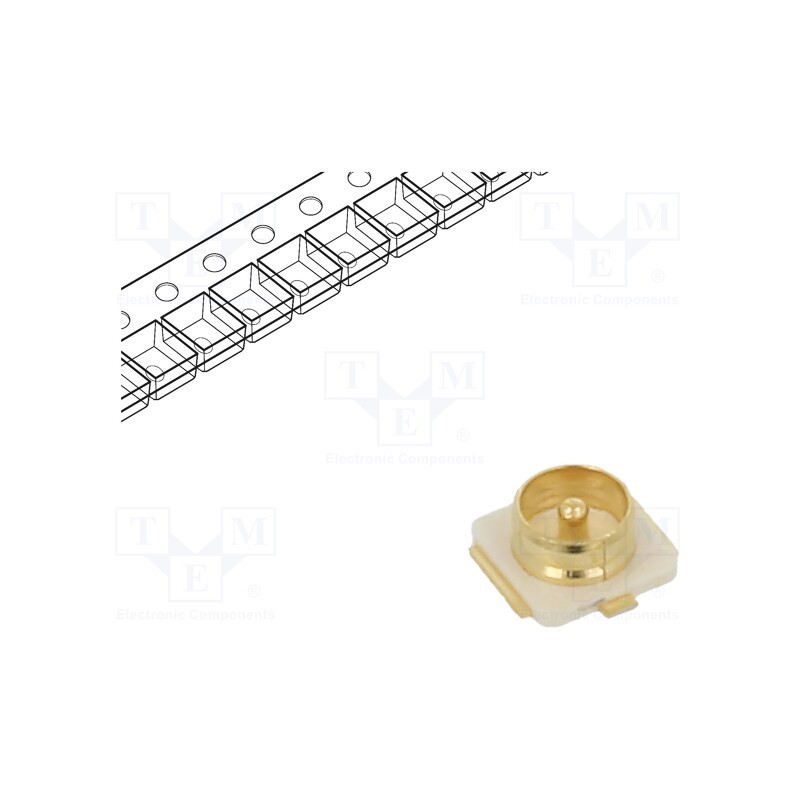 1 pcs x LINX TECHNOLOGIES - CONUFL001-SMD-T - Connector: U.FL (IPX/AMC), socket, 50Ω, SMT, male, cut from reel