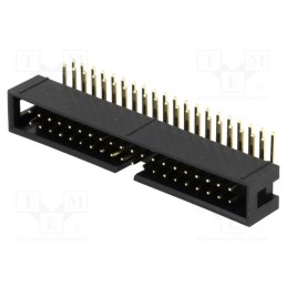 1 pcs x Amphenol Communications Solutions - T821140A1R100CEU - Socket, IDC, male, PIN: 40, angled 90°, THT, gold-plated, 2.54mm