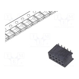 1 pcs x Amphenol Communications Solutions - 20021321-00010C4LF - Socket, pin strips, Minitek127®, female, PIN: 10, vertical, 1.2