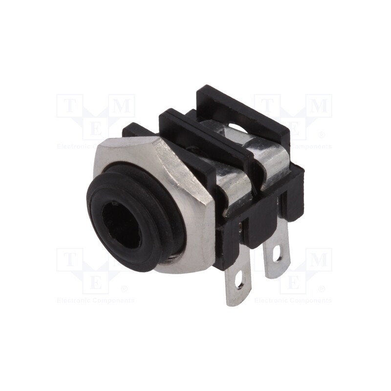 1 pcs x CLIFF - CL1362 - Socket, Jack 3,5mm, female, mono, ways: 2, angled 90°, soldering, S6