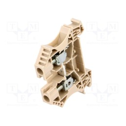 1 pcs x WEIDMu00dcLLER - 1020200000 WDU 6 - Splice terminal: rail, 6mm2, ways: 1, terminals: 2, beige, wemid