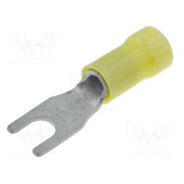 1 pcs x TE Connectivity - 165015 - Tip: fork, M4,5, 3÷6mm2, crimped, insulated, tinned, yellow, copper