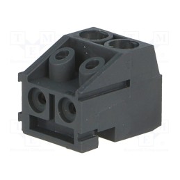 1 pcs x PTR MESSTECHNIK - AK130/2-5,0-GRAU - Pluggable terminal block, 5mm, ways: 2, angled 90°, female, black