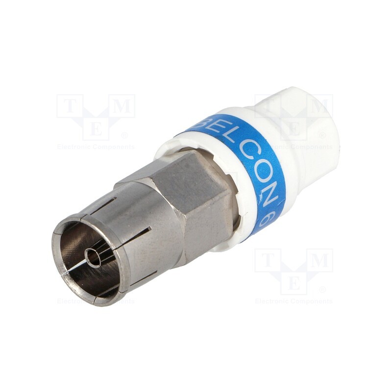 1 pcs x CABELCON - 99909690 IECF-56 5.1 SELF - Plug, coaxial 9.5mm (IEC 169-2), for cable