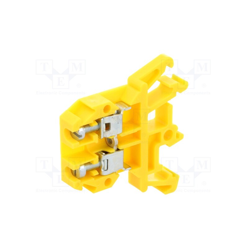 1 pcs x POKu00d3J - A11-0101 - Splice terminal: rail, 0.5÷4mm2, ways: 1, terminals: 2, yellow, 690V
