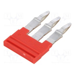 1 pcs x WEIDMu00dcLLER - 2460810000 ZQV 4N/3 RD - Comb bridge, ways: 3, red, A series