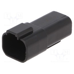 1 pcs x BULGIN - PX0101P04BK - Connector: wire-wire, PX0, male, plug, for cable, PIN: 4, black, IP68