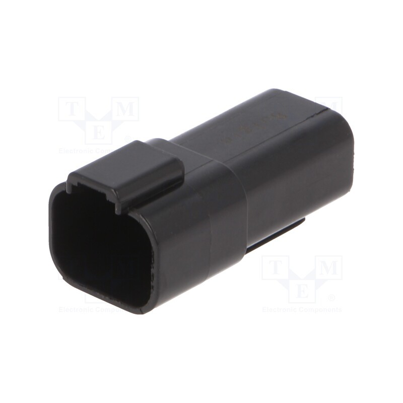 1 pcs x BULGIN - PX0101P04BK - Connector: wire-wire, PX0, male, plug, for cable, PIN: 4, black, IP68