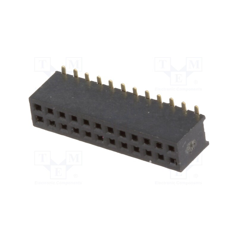 1 pcs x CONNFLY - DS1065-05-2*12S8BS - Socket, pin strips, female, PIN: 24, straight, 1.27mm, SMT, 2x12