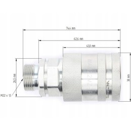 Euro push pull hydraulic quick connector m22x1 5