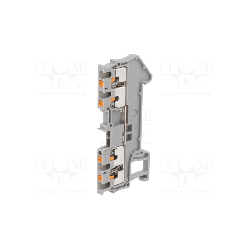 1 pcs x PHOENIX CONTACT - 3208197 - Splice terminal: rail, 0.14÷1.5mm2, ways: 1, terminals: 4, grey