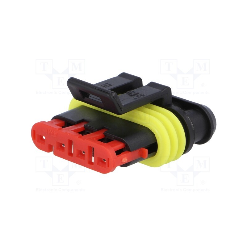1 pcs x TE Connectivity - 282088-1 - Connector: wire-wire, Superseal 1.5, female, plug, PIN: 4, IP67