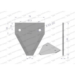 Knife knife, top notched 611203 1 Claas Warynski