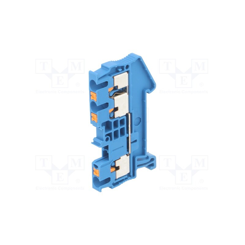 1 pcs x PHOENIX CONTACT - 3209552 - Splice terminal: rail, 0.14÷4mm2, ways: 1, terminals: 3, blue, PT