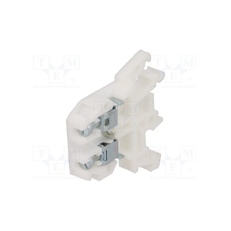 1 pcs x POKu00d3J - A11-0102 - Splice terminal: rail, 0.5÷4mm2, ways: 1, terminals: 2, white, 690V
