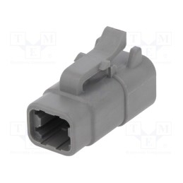 1 pcs x AMPHENOL - ATM06-4S - Connector: wire-wire, ATM, female, plug, for cable, PIN: 4, grey