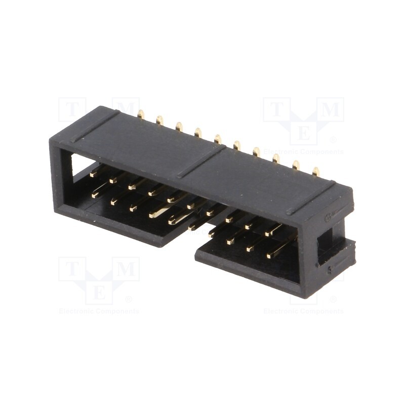 1 pcs x Amphenol Communications Solutions - T821M120A1S100CEU-B - Socket, IDC, male, PIN: 20, vertical, SMT, gold flash, 2.54mm