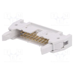 1 pcs x Amphenol Communications Solutions - 71918-120LF - Socket, IDC, male, PIN: 20, straight, with ejector, THT, 2.54mm, grey