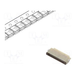 1 pcs x HIROSE - FH12-24S-0.5SH(55) - Connector: FFC/FPC, horizontal, PIN: 24, bottom contacts,ZIF, SMT