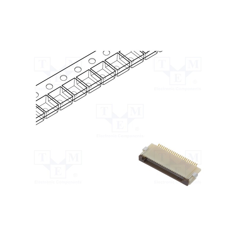 1 pcs x HIROSE - FH12-24S-0.5SH(55) - Connector: FFC/FPC, horizontal, PIN: 24, bottom contacts,ZIF, SMT