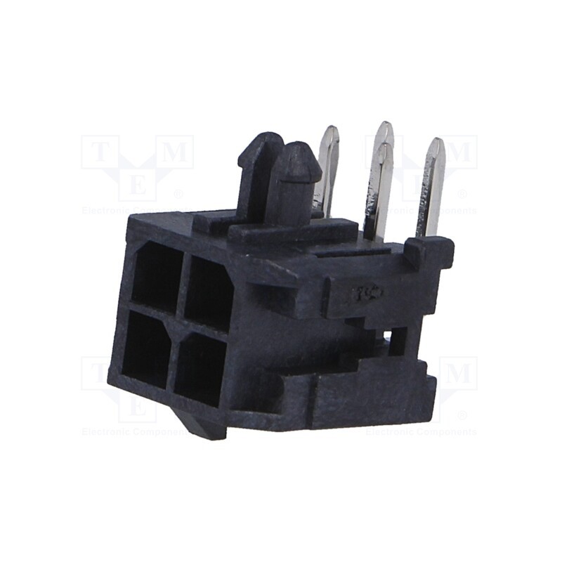 1 pcs x MOLEX - 430450400 - Socket, wire-board, male, Micro-Fit 3.0, 3mm, PIN: 4, THT, on PCBs