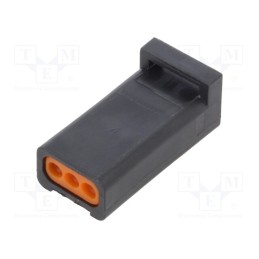 1 pcs x TE Connectivity - 2-2834075-3 - 3P REC, MINIATURE WATERPROOF CONN,BLACK