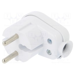 1 pcs x TIMEX-ELEKTRO - WT-16 K2 BI - Connector: AC supply, male, plug, 2P, 250VAC, 16A, white, for cable