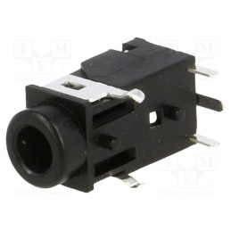 1 pcs x LUMBERG - 1503 19 - Socket, Jack 3,5mm, female, stereo special, ways: 4, angled 90°