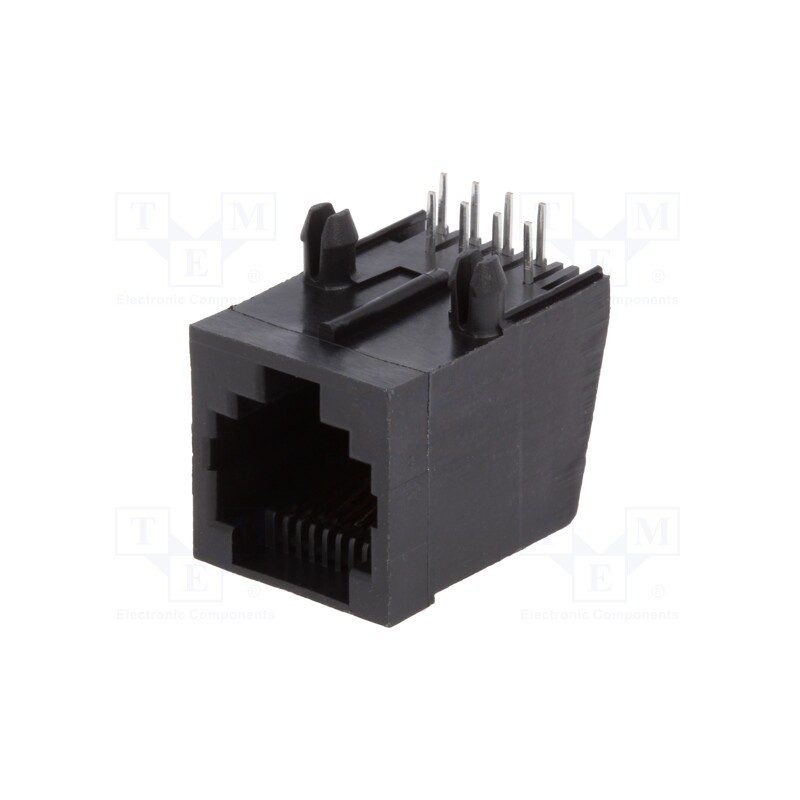 1 pcs x ENCITECH - RJJ88NFRA - Socket, RJ45, PIN: 8, Layout: 8p8c, THT, angled