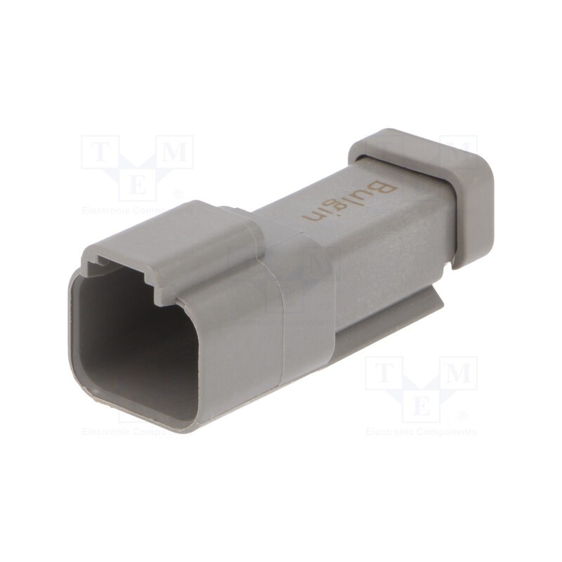 1 pcs x BULGIN - PX0106P02GY - Connector: wire-wire, PX0, male, plug, for cable, PIN: 2, grey, IP68