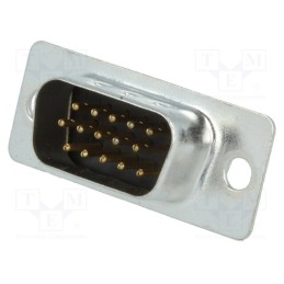 1 pcs x ENCITECH - 2101-0300-01 - D-Sub HD, PIN: 15, plug, male, for cable, soldering, black