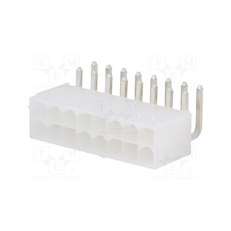 1 pcs x NINIGI - N42GK-16 - Socket, wire-board, male, N42G, 4.2mm, PIN: 16, THT, 600V, 9A, tinned