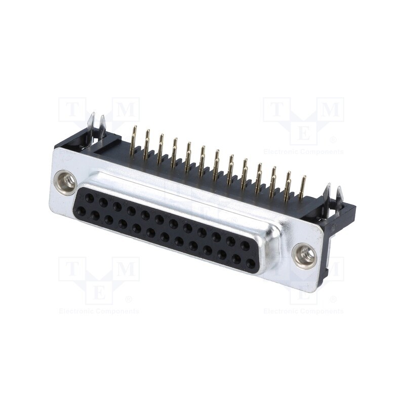 1 pcs x ADAM TECH - DB25-SL-24 - D-Sub, PIN: 25, socket, female, angled 90°, THT, UNC 4-40, 5A, 20mΩ