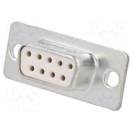 1 pcs x Amphenol Communications Solutions - DE09S065TLF - D-Sub, PIN: 9, socket, female, for panel mounting, straight, 5A
