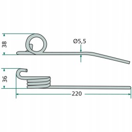 Reel finger 525z56958 granite