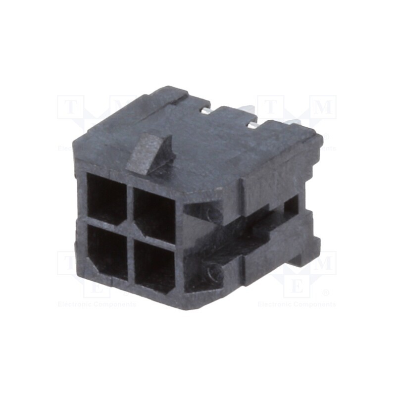 1 pcs x MOLEX - 430450412 - Socket, wire-board, male, Micro-Fit 3.0, 3mm, PIN: 4, THT, 5A, tinned
