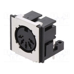 1 pcs x CLIFF - FM6725 - Socket, DIN, female, shielded, PIN: 5, Layout: 180°, angled 90°, THT