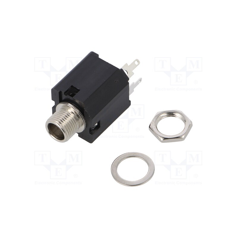 1 pcs x CLIFF - J/SKT S1VS/SNB - Socket, Jack 6,3mm, female, mono, ways: 2, straight, soldering,THT