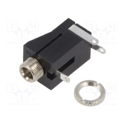 1 pcs x CLIFF - FC68118 - Socket, Jack 3,5mm, female, mono, ways: 2, angled 90°, on PCBs, THT