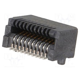 1 pcs x Amphenol Communications Solutions - UE75-A20-3000T - Socket, SFP, PIN: 20, gold-plated, 500mA, 300V, SMT, horizontal