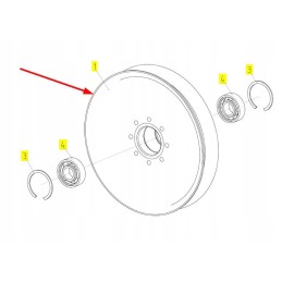 100315316 steel auger pulley of the header