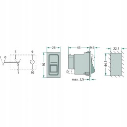 Rocker switch push button 4556gm 004570061