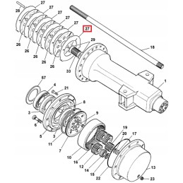 Brake spacer jcb 3cx 4cx 458 20285