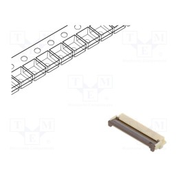 1 pcs x HIROSE - FH12-30S-0.5SH(55) - Connector: FFC/FPC, horizontal, PIN: 30, bottom contacts,ZIF, SMT