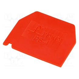 1 pcs x POKu00d3J - A41-6107 - End plate, red, Width: 1mm, polyamide, -25÷100°C, ZG-G2.5,ZG-G4