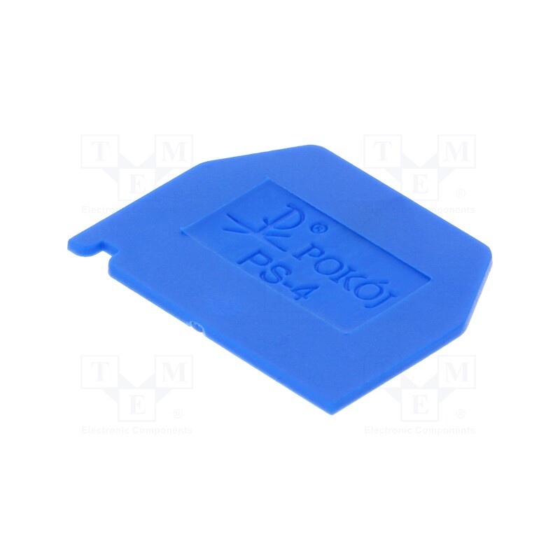 1 pcs x POKu00d3J - A41-6106 - End plate, blue, Width: 1mm, polyamide, -25÷100°C, ZG-G2.5,ZG-G4