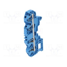 1 pcs x TE Connectivity - 1SNK705022R0000 (ZK2.5-4P-BL) - Splice terminal: rail, 0.2÷2.5mm2, ways: 1, terminals: 4, blue, SNK