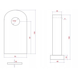 The cylinder mounting eye, diameter 30, is complete