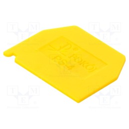 1 pcs x POKu00d3J - A41-6101 - End plate, yellow, Width: 1mm, polyamide, -25÷100°C, ZG-G2.5,ZG-G4