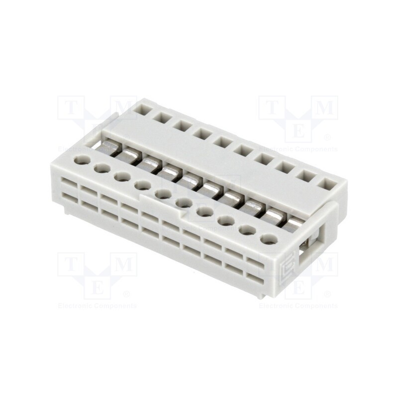 1 pcs x TOMIC - N1610 - Plug, IDC, female, PIN: 10, IDC, THT, 2.54mm, tinned, Layout: 1x10